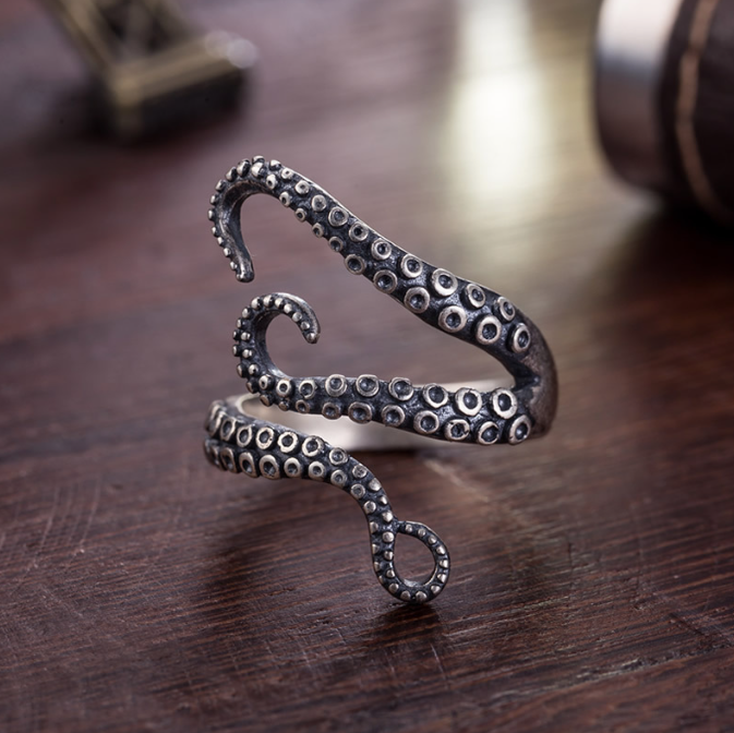 Anillo Octópodo Punk Dark Night Acero Inoxidable Acero Títanio — imagen 2