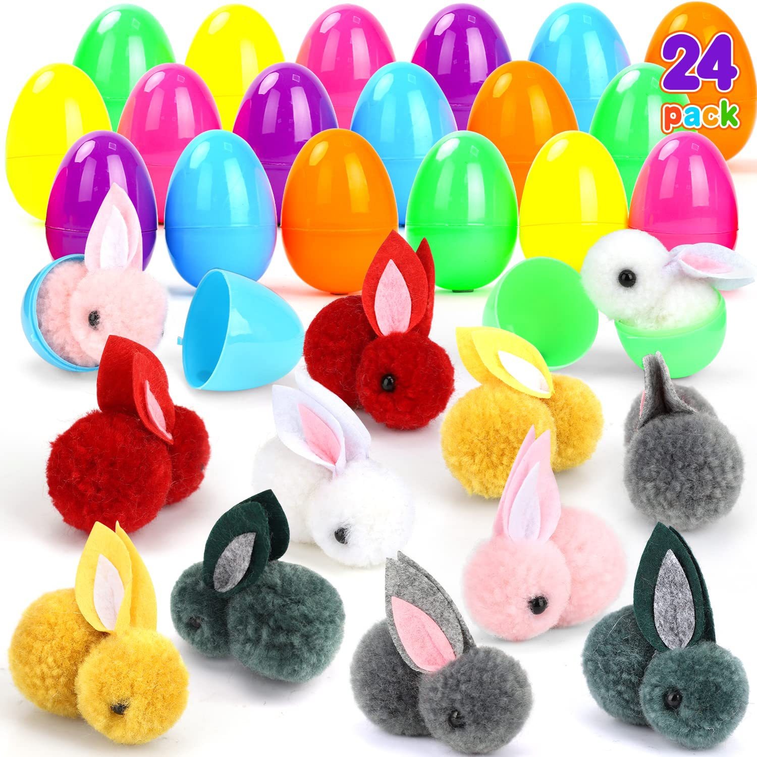 Conjunto de Huevos Sorpresa del Conejo de Pascua 24 Piezas para Regalos Infantiles — imagen 1