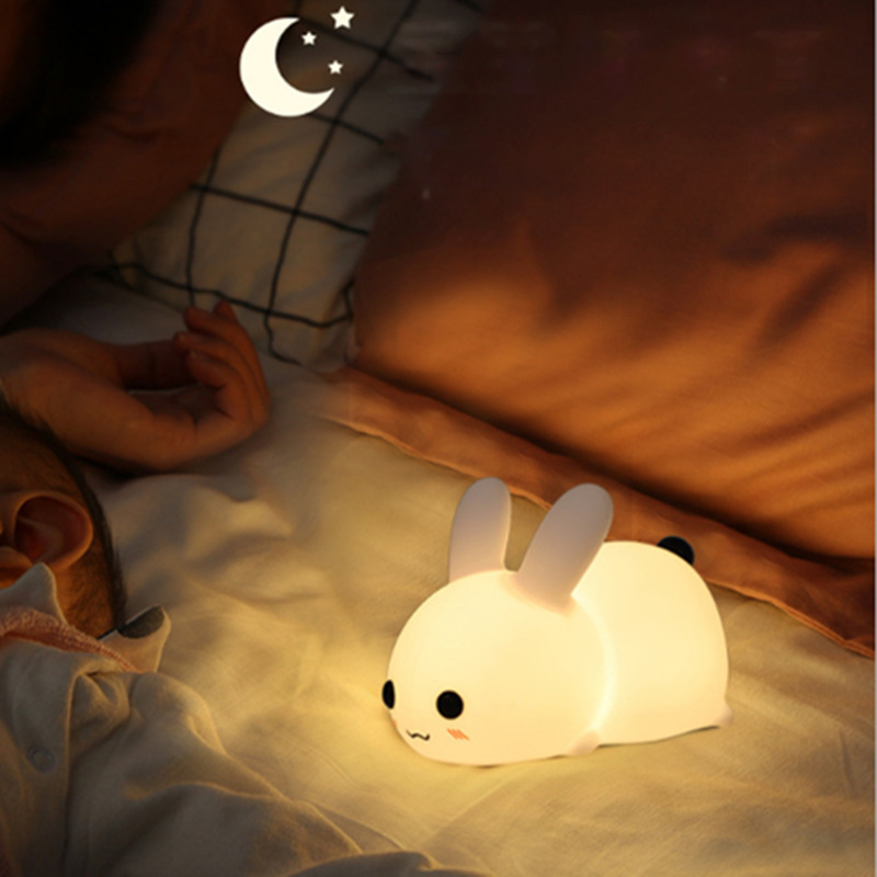 Lámpara de Noche de Gato de Jade Colorido con LED y Carga Silicónica — imagen 2