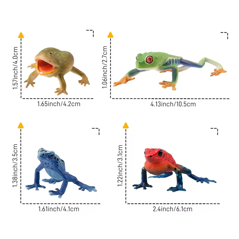 12 Piezas de Figuras de Ranas de Simulación, Juguetes de Animales Reptiles, Mini Ranas de Figuras, Muñecos de Acción, Juguetes para Niños, Juego de Regalo y Decoración de Pasteles — imagen 3