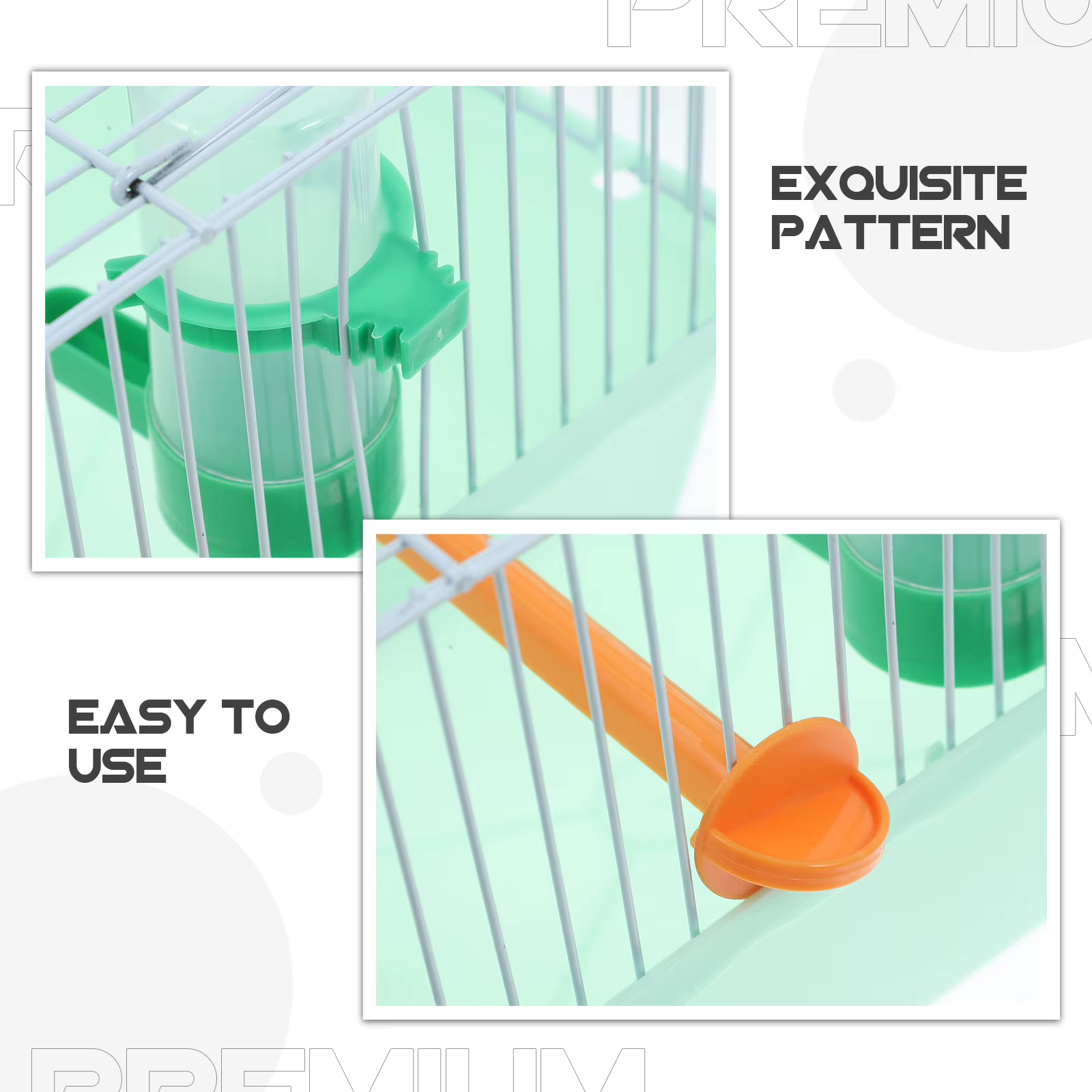 Caja Portátil para Pájaros: Hábitat Espacioso para Mascotas, Bebedero y Comedor para Viajes — imagen 2