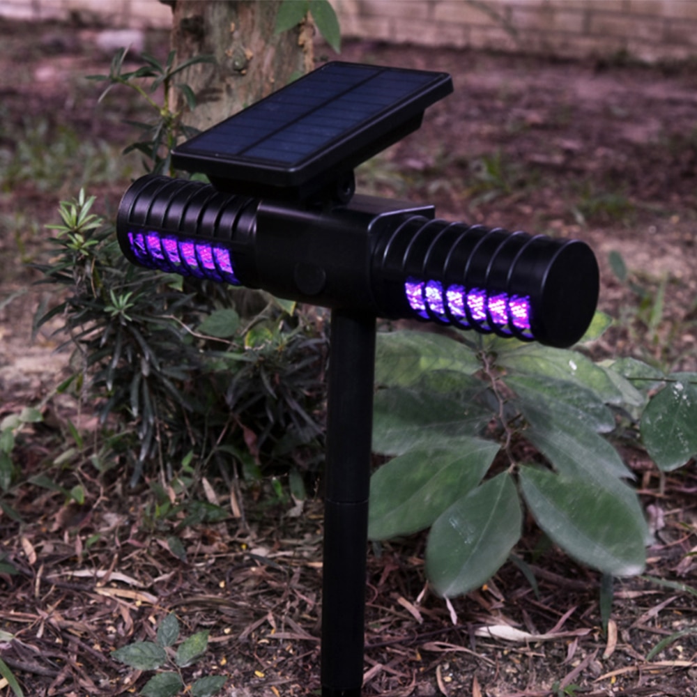 Solar Mosquito Killer Lamp Outdoor Waterproof Villa Yard Garden LED Light Lawn Camping Lamp Large Bug Zapper Light Whole Night — image 5