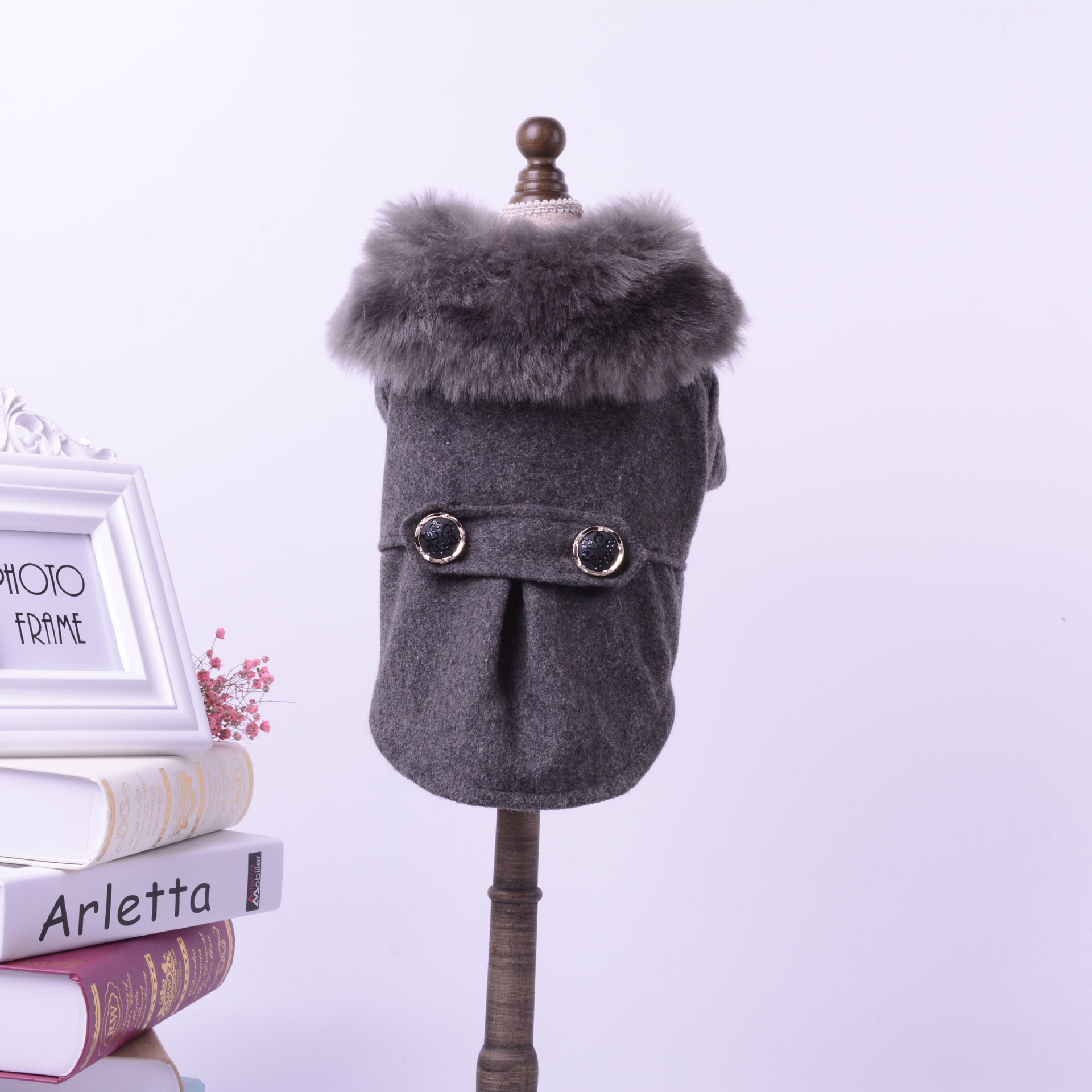 Ropa para Mascotas Clásico Collar de Pelo Nizi - Chaqueta de Perro — imagen 7