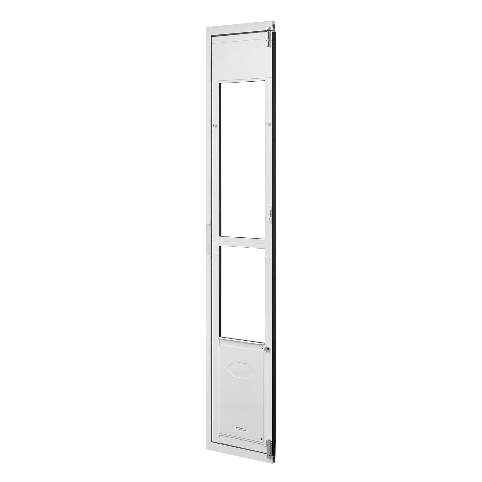 Puerta para Perros de Puertas de Vidrio Deslizantes, Altura Ajustable 75.7-80.11 cm, Estructura de Aluminio con Ala y Cerradura, Diseño para Perros Grandes, Ideal para Inquilinos — imagen 1