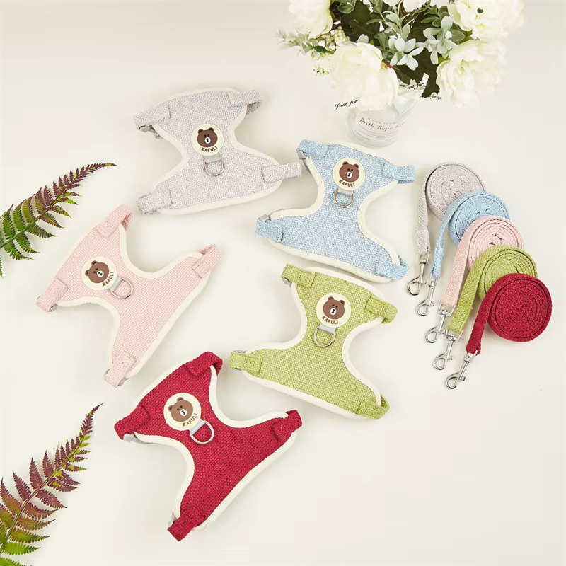 Cartoon Print Cat Rabbit Harness and Leash Set Bunny Rabbits Pet Accessories Bunnies Vest Clothes Lapin Accessoires Pour Animaux — image 3