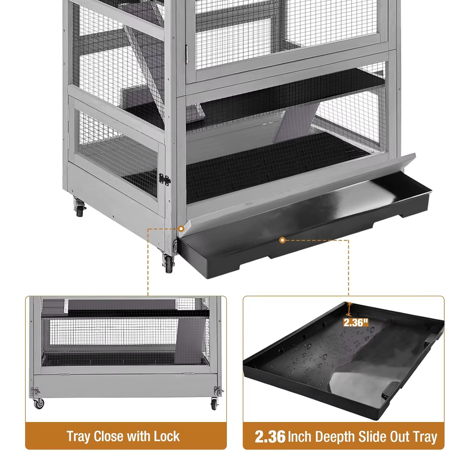 Caja para Ferretos Casa de Chinchillas Grande 4 Niveles Perfecta para Ferretes, Chinchillas, Ratas, Ardillas y más — imagen 4