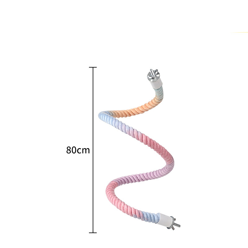 Percha de Cuerda Colorida en Gradiente para Jaulas de Aves - Accesorio de Escalada y Entretenimiento para Canarios, Cacatúas y Glideres de Azúcar — imagen 16