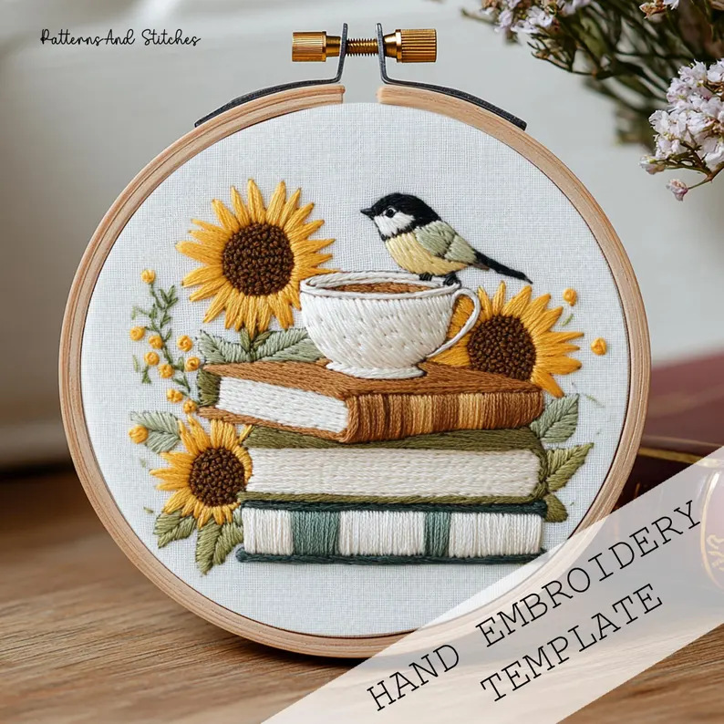 New Embroidery Bird Sunflower Series Material Package — image 5