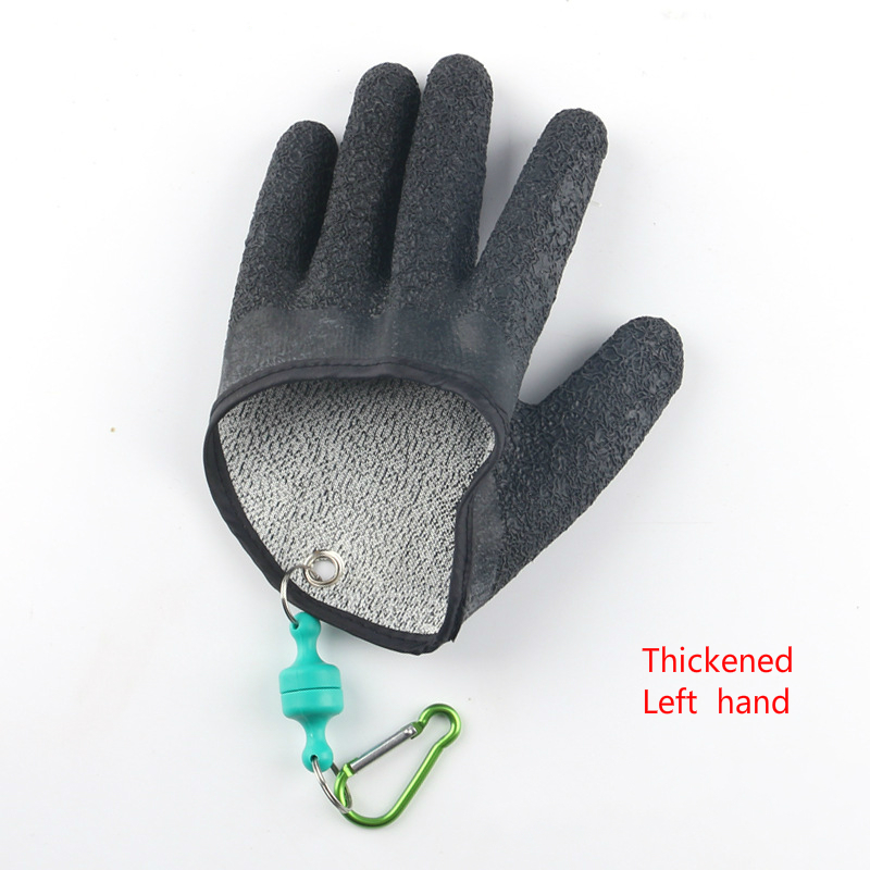 Fishing Gloves Anti-Slip Protect Hand From Puncture Scrapes Fisherman Professional Catch Fish Latex Hunting Gloves Left Right — image 7