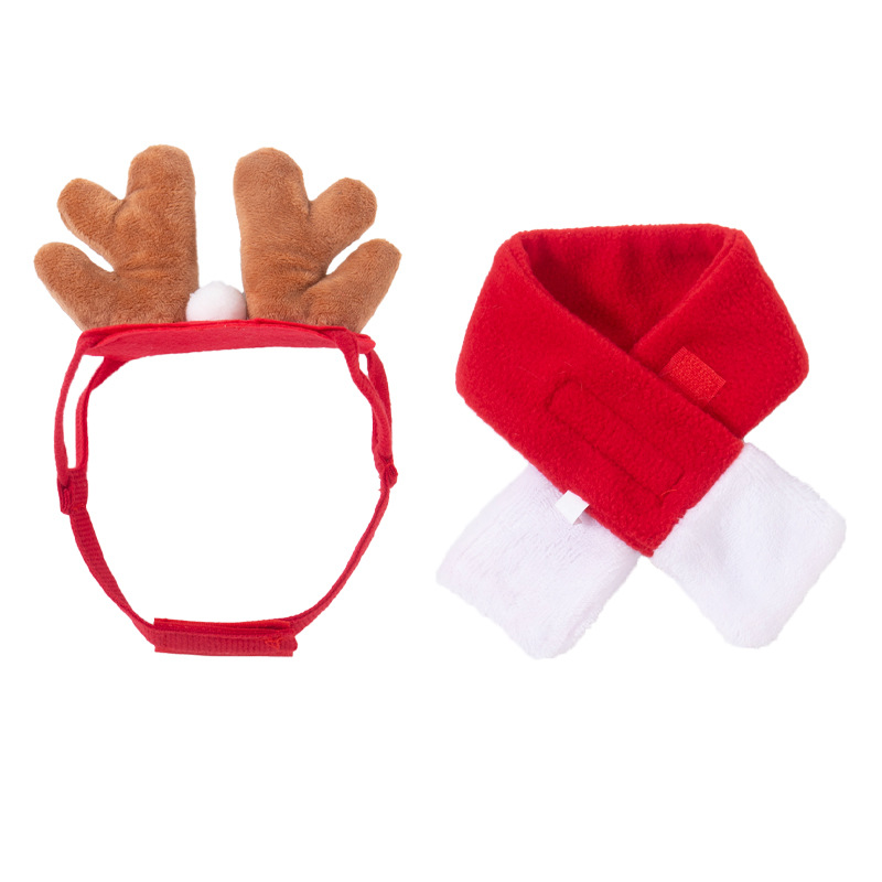 Pet Cat Dog Hat Headwear Christmas Scarf Cloak Transformation Cloak Christmas Pet Clothes — image 6