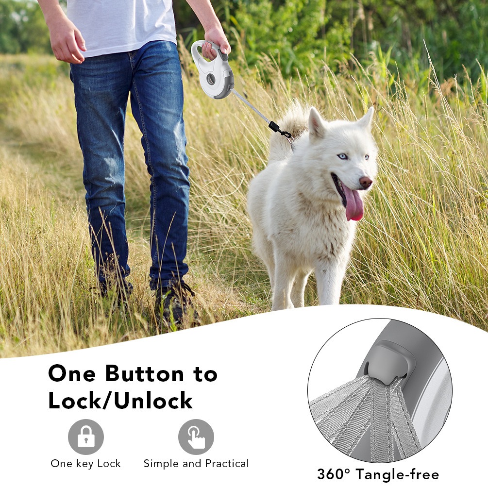 Pet Automatic Retractable Dog Leash Retractable Pet Supplies Reflective Dog Walking Rope Explosion-Proof Punch Not Stuck Rope — image 4