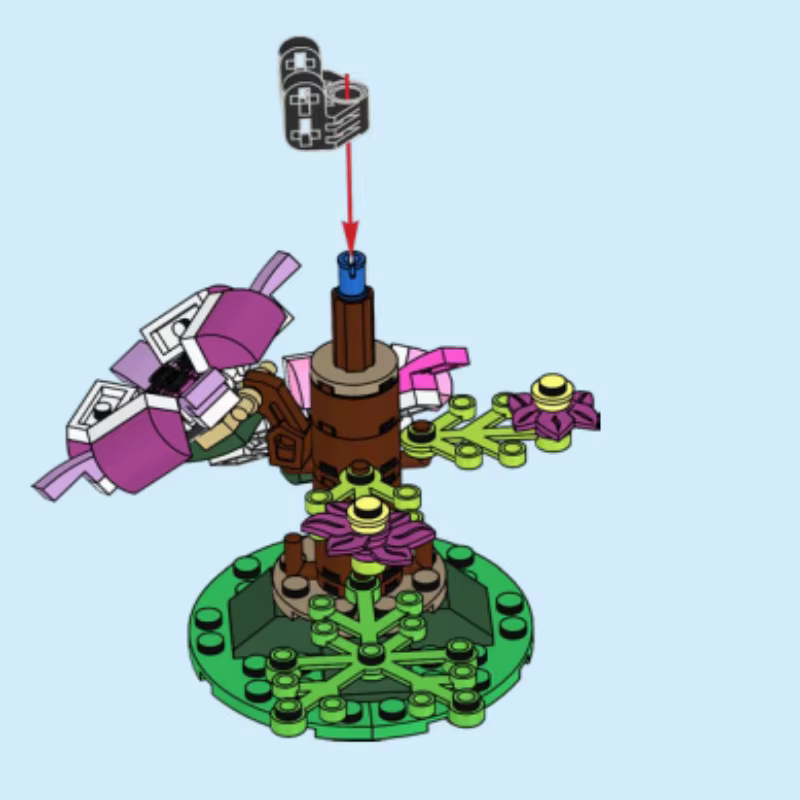 Set de Construcción de Bloques 3 en 1 de Loro, Se Transforma en 3 Figuras de Animales Diferentes - de un Loro Colorido, a un Pez Nadando, a una Tierna Rana — imagen 2