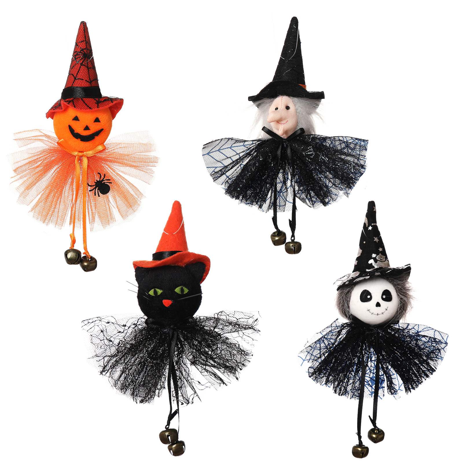 Halloween Decorations Party Bar Decor Pumpkin Ghost Witch Black Cat Hanging Ornaments Scary Witch Wall Hangings — image 6