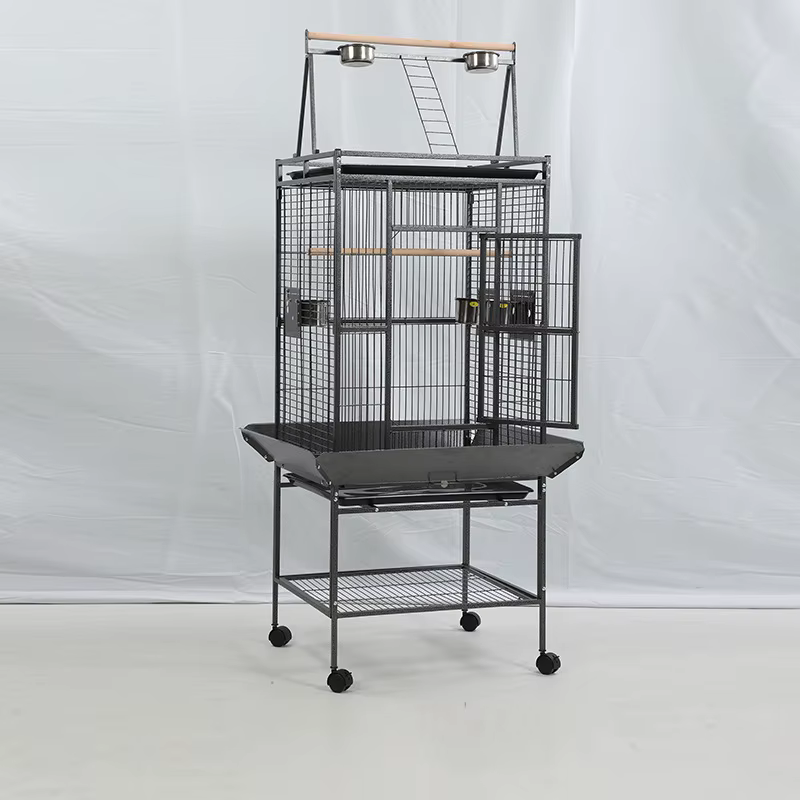 Classic Luxury Stainless Steel Frame Powder-Coated Pet Bird Cage Lockable & Durable for Small Birds Indoor/Outdoor Use — image 3