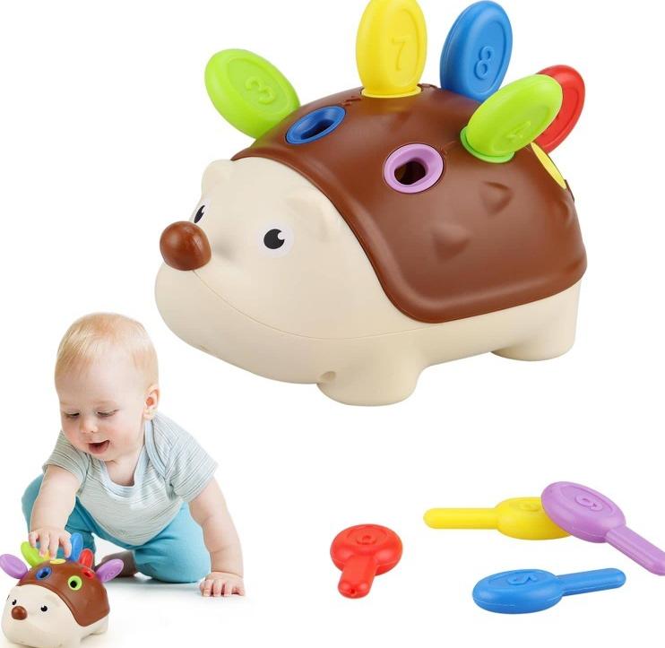 Conjunto Educativo de Erizo para Niños: 1 Base y 10 Espinas Coloridas con Números Perfecto para Regalos de Cumpleaños o Navidad para Bebés de 1 a 3 años — imagen 1