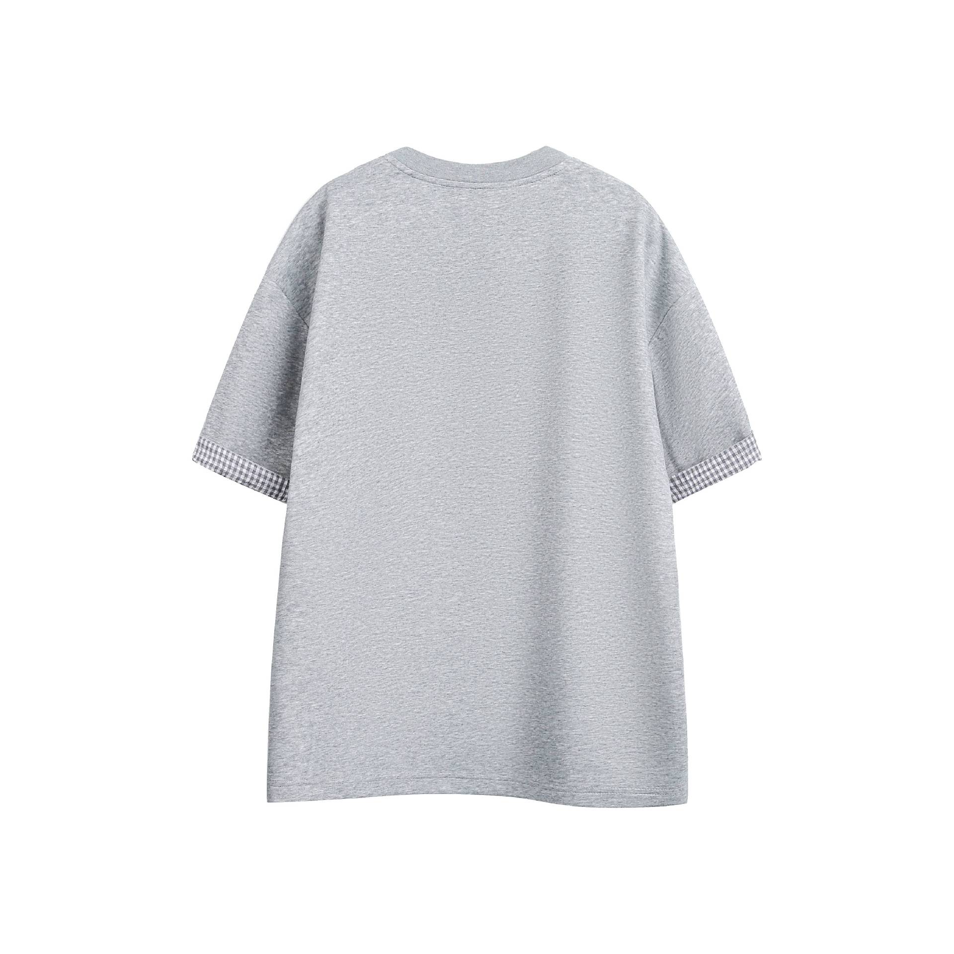 Dog Patch Embroidery Loose Casual Unisex Short Sleeve T-Shirt — image 3