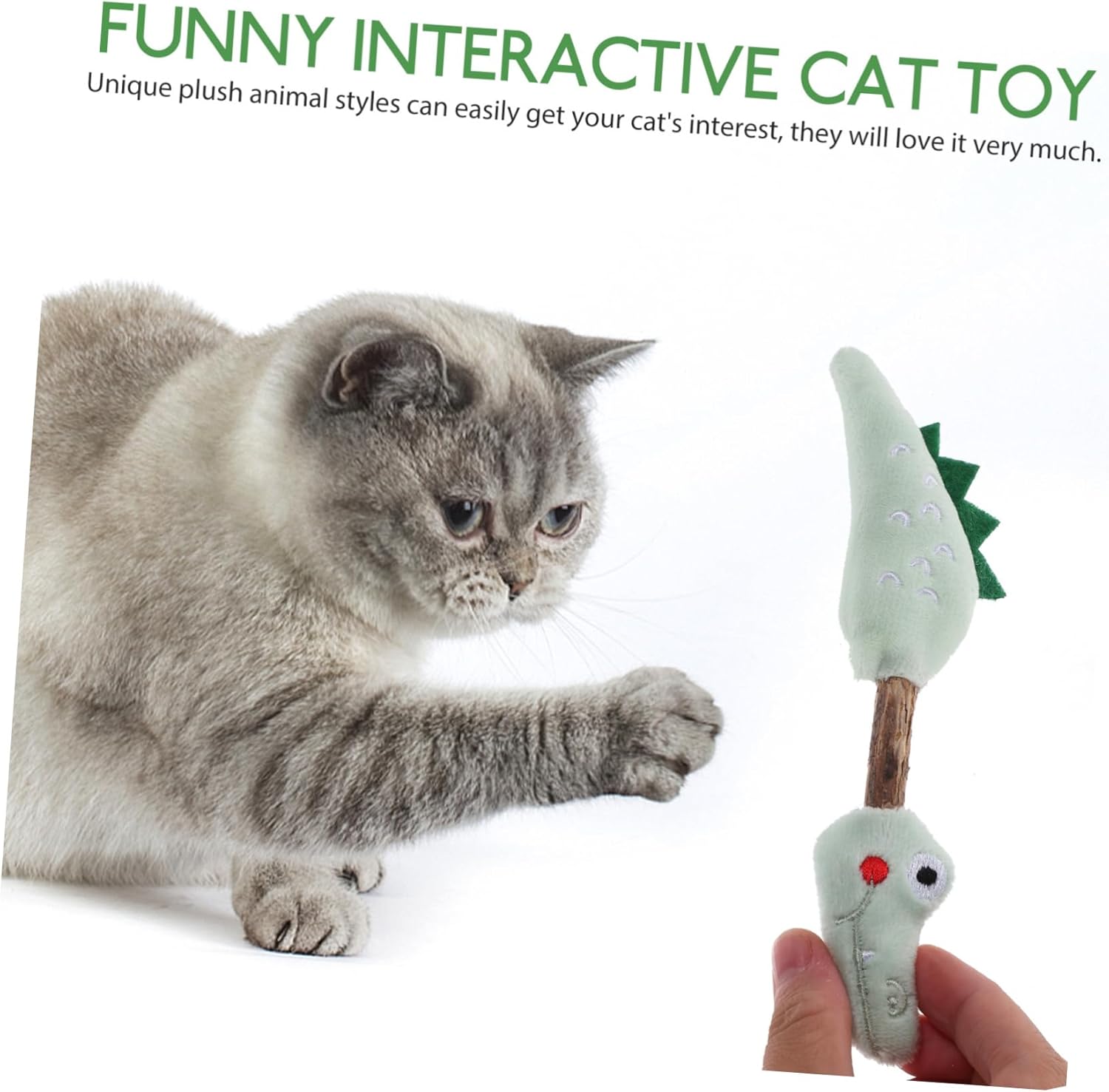Cat Toy Kitten Toys Teeth Cleaning Toys Silvervine Sticks Cat Silvervine Stick Chew Sticks For Cats Cat Interaction Toys Kitten Plaything Cat Teaser Polygonum Wood The Cat — image 3