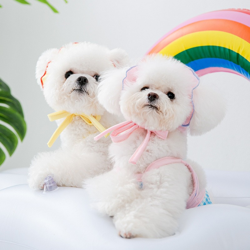 Traje de natación para mascotas con forma de gato, ropa interior de natación con gorro de baño en un solo pieza con sujetador y vestido para perros — imagen 6