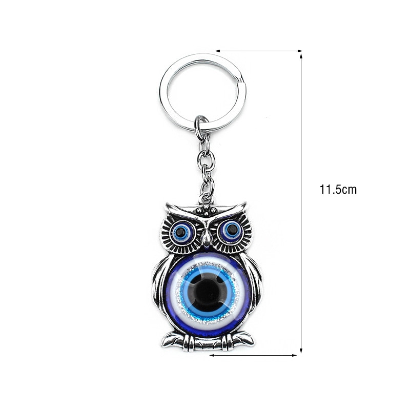 Llave de Amuleto con Halcón Azul con Ojo Malo Protección y Suerte Tela de Cristales para Colgar — imagen 2