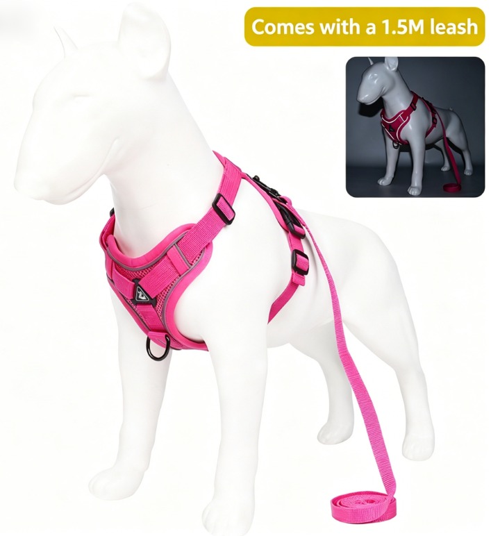 Pet Leash Reflective Breathable Cat Harness Vest Style Small Cat Breathable Reflective — image 10