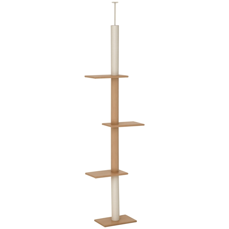 Árbol de Gatos de Techo a Suelo con Postes de Escalada de Sisal Cubiertos - Centro de Actividad para Gatos y Kitten — imagen 2