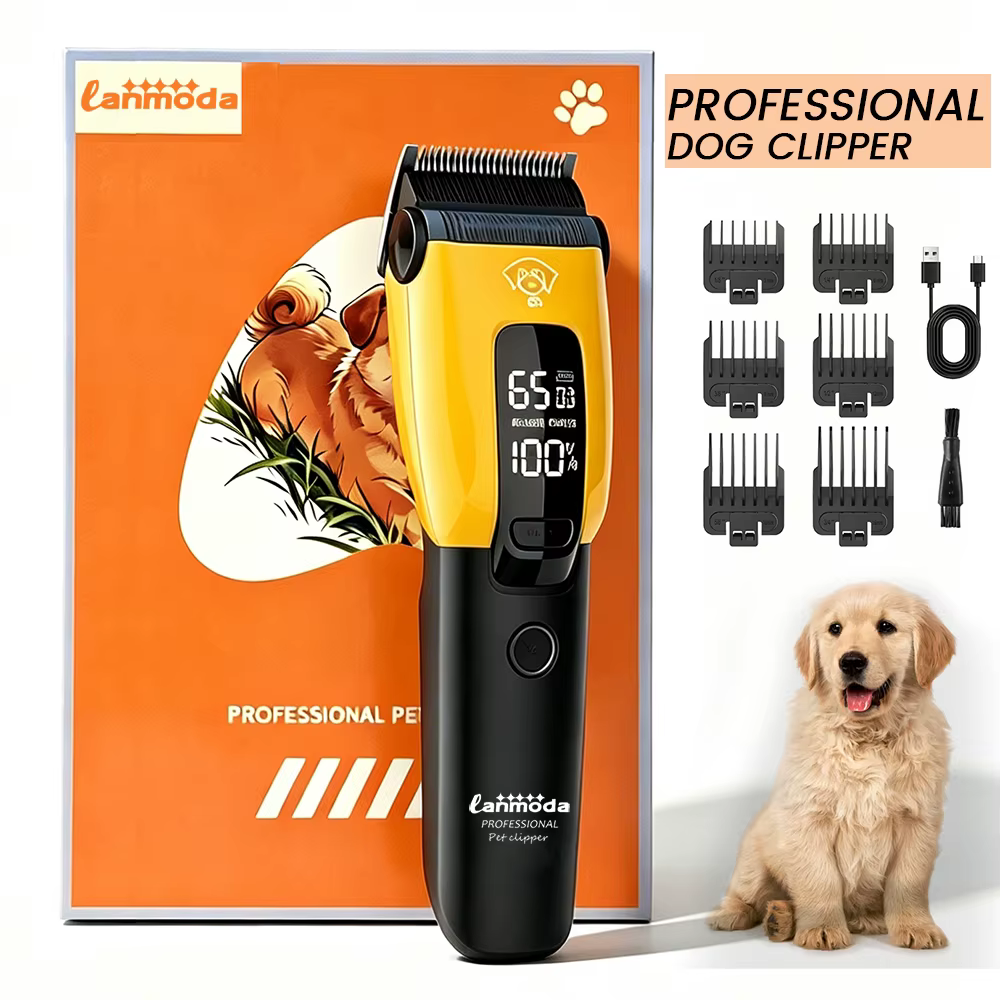 Pet Clipper Professional Dog Hair Trimmer Cat Grooming Shaver Type-c Charged Electric Puppy Cutting Machine for Small Big Animal — image 1