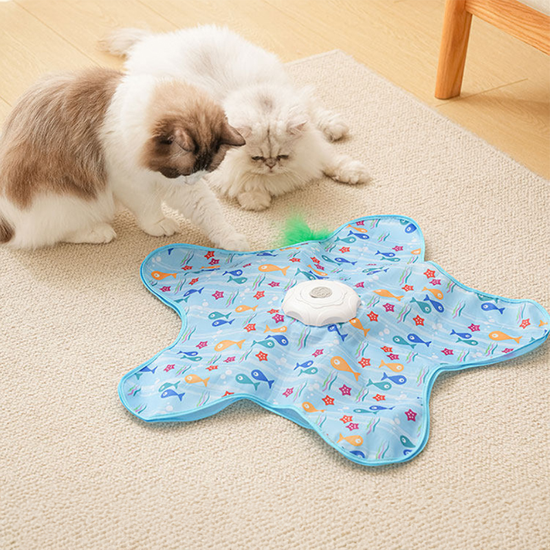 Interactive Hide and Seek Cat Toy with Motion-Activated Mouse, Squeaky Sounds & Surprise Feathers for Kittens — image 4