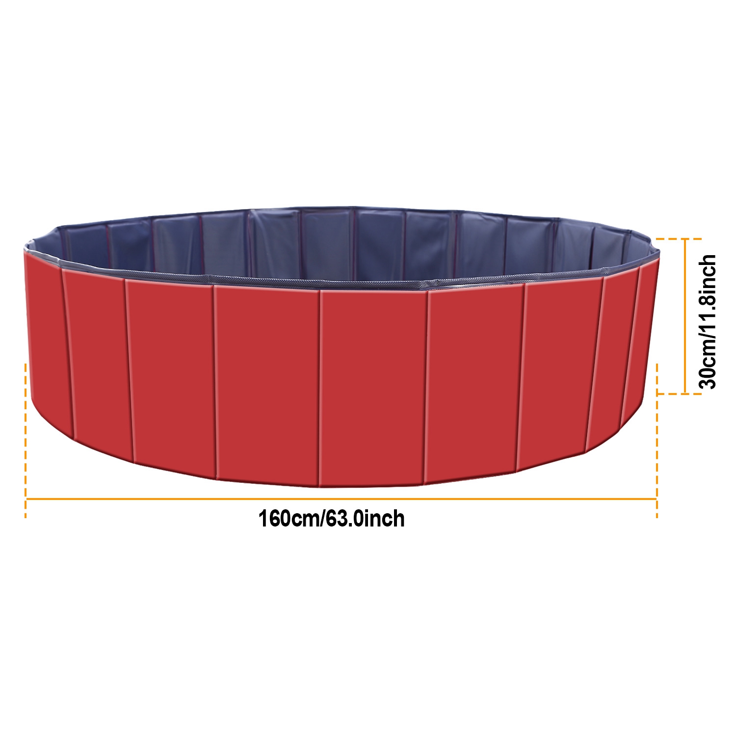 Piscina de Natación Portátil para Mascotas 160x160x30cm - 63.0x63.0x11.8 pulgadas — imagen 1