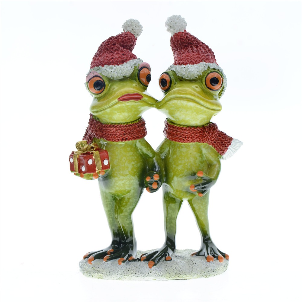Home Decoration Couple Frog Resin Craft Decoration — imagen 1