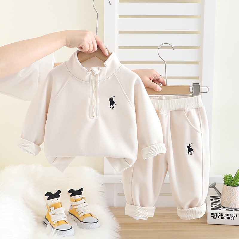 Toddler Boys Girls Letter Horse Print Sweatshirt Two-Piece Set Spring Autumn — imagen 8