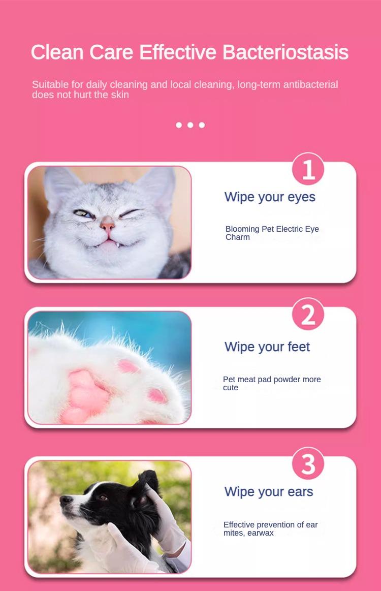 Limpieza para Perros y Gatos: Toallitas Hidratantes Sin Fragancia, Basadas en Plantas, Fáciles de Usar, Hiposensibles — imagen 4