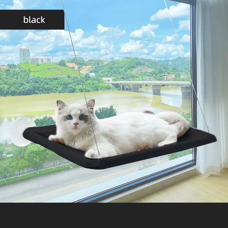 Hammaca para gatos de cuatro estaciones - Cama plegable para ventanas con sujeción por adherencia para mascotas — imagen 4