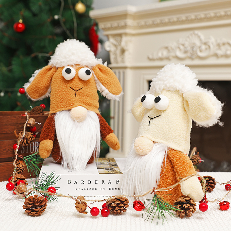 New Christmas decorations double-headed plush deer Rudolph doll ornaments window decoration ornaments — image 3