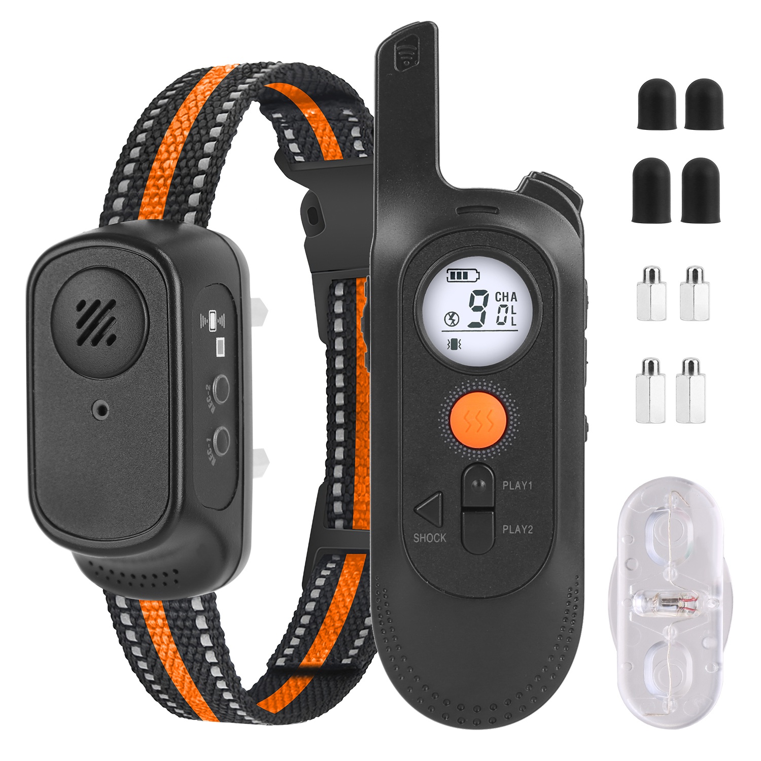 Collar de Adiestramiento para Perros IP65 Resistente al Agua con Voz, Vibración y Corrección Eléctrica - 3 Canales, Transmisor Recargable con Grabación y Bloqueo de Teclado — imagen 5