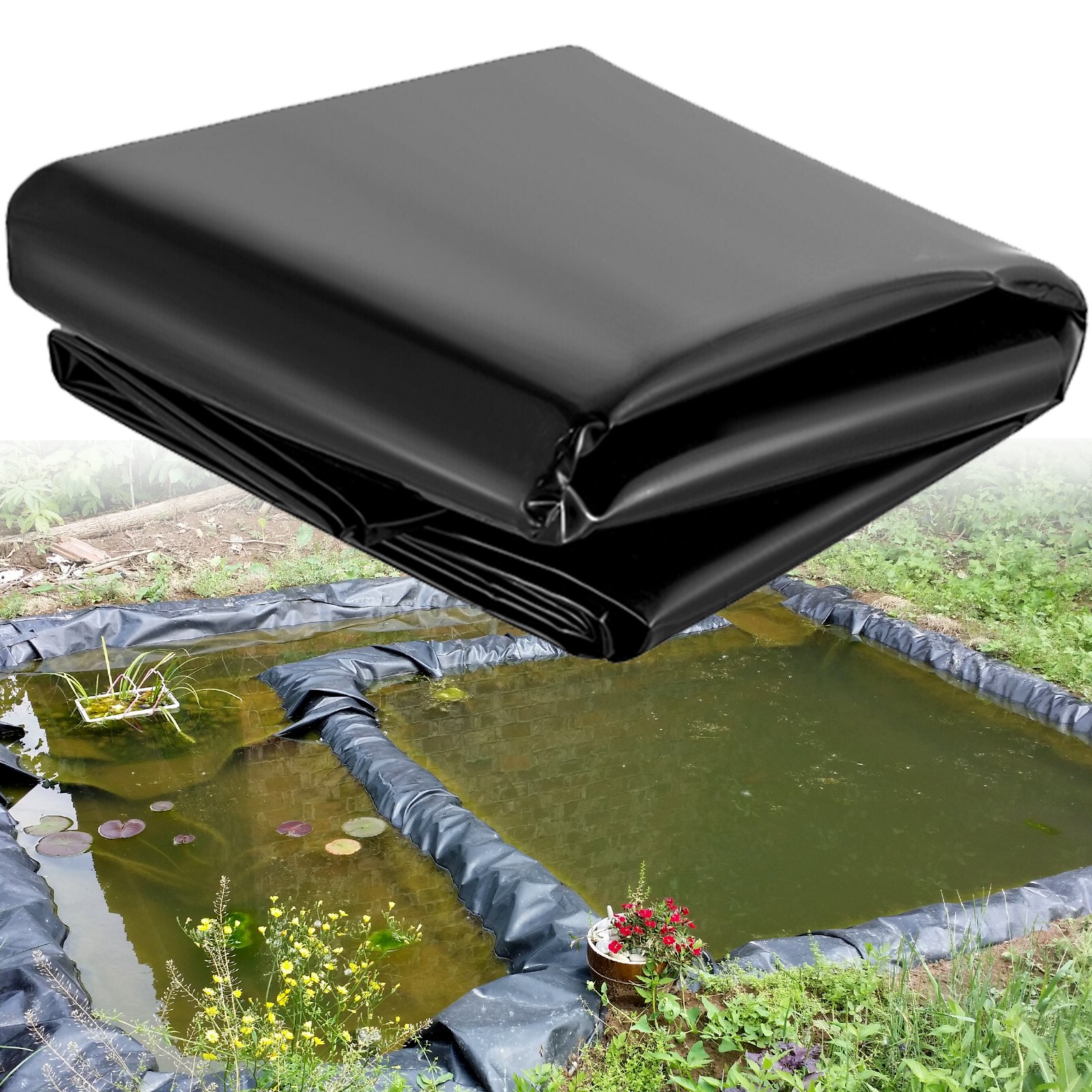 Lineras de Piscina VEVOR de LDPE 15x20 pies, Capa de 20 mil, Lineras para Cascadas y Piscinas de Pez — imagen 1