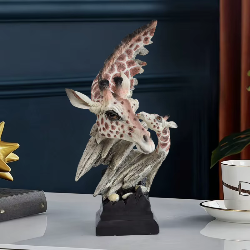 Housewarming Gift Rhinoceros Bust Statue Resin Animal Figurine for Dining New Home Living Room Decor Unique Art Ornament Present — image 3