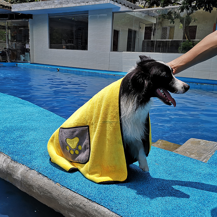 Toalla de Baño para Perros y Gatos doble Cara - Muy Finos Fibra Absorbente Ultrafina — imagen 1