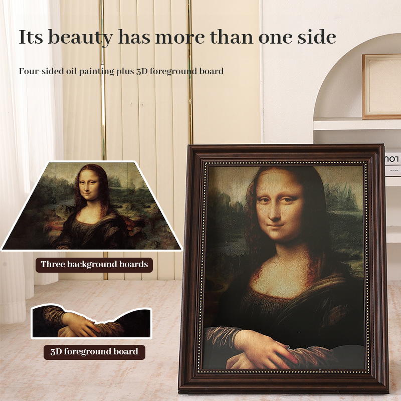 Rascador para Gatos Mona Lisa en 3D con Marco de Pintura al Óleo Removible — imagen 8
