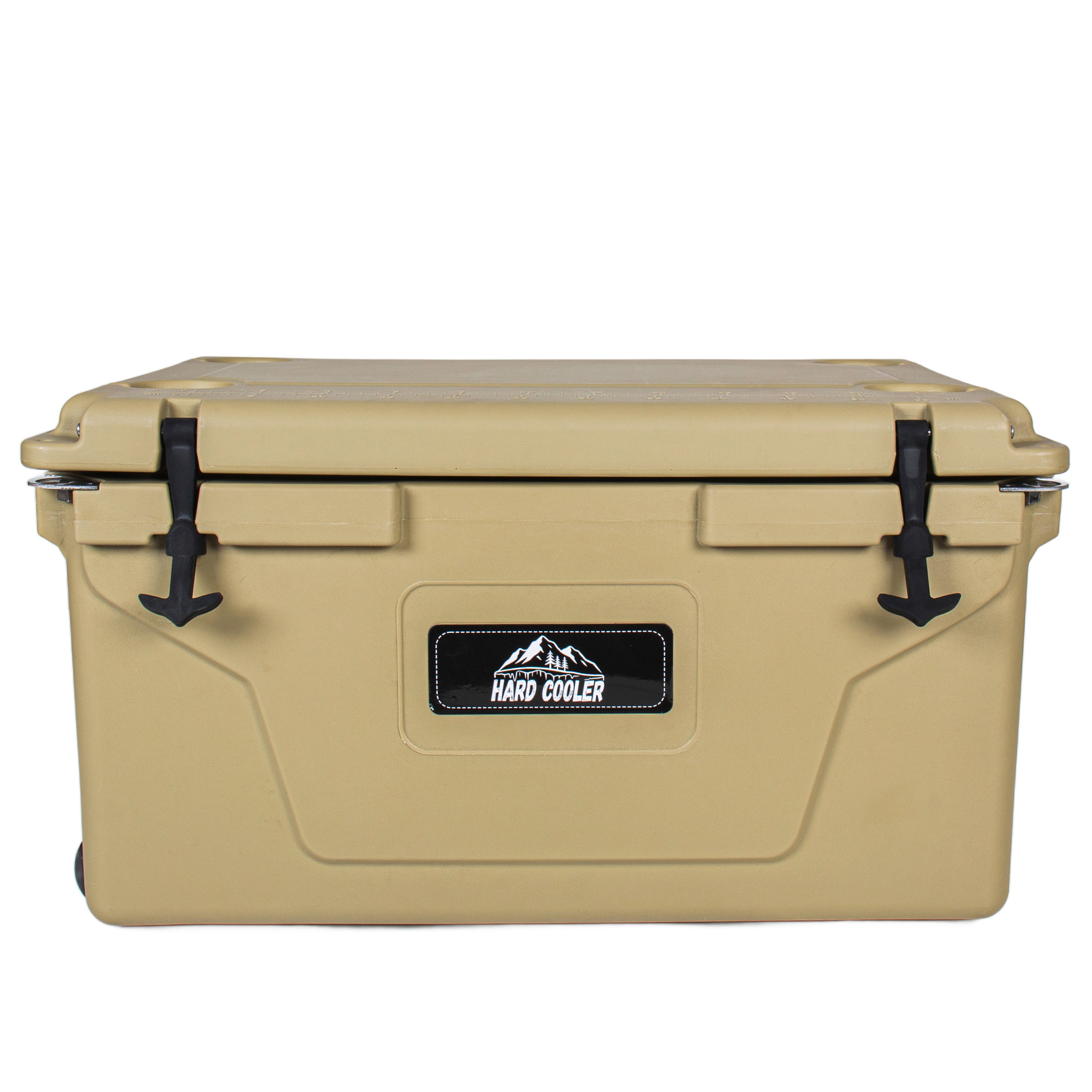 110 Litros Cooler Khaki, Caja de Hielo Rotomoldada con Aislamiento para 6-10 Días - Reserva Pesada de Concha Dura para Camping, Pescar, Fiestas en el Estacionamiento y Aventuras al Aire Libre — imagen 1