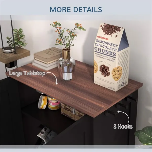 Dog Food Storage Cabinet-Black — image 6