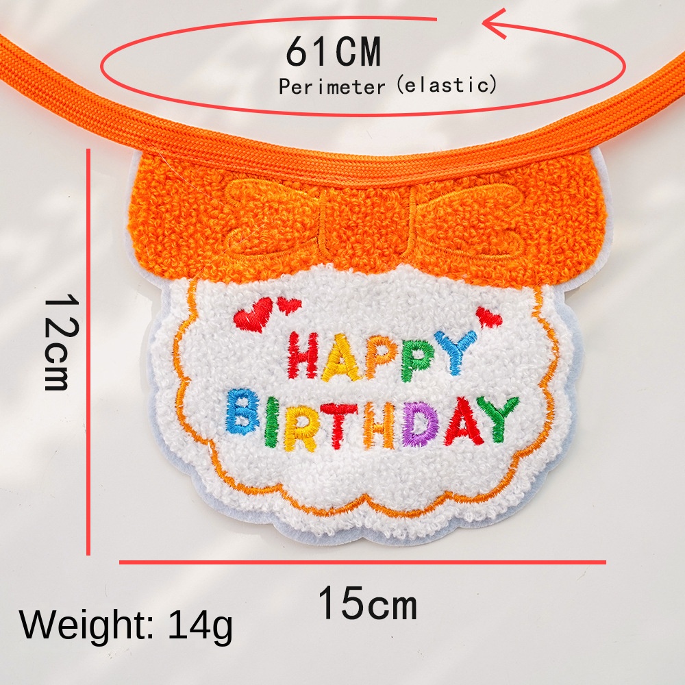 Pet birthday drool scarf cat bib scarf dog cat hat — image 16
