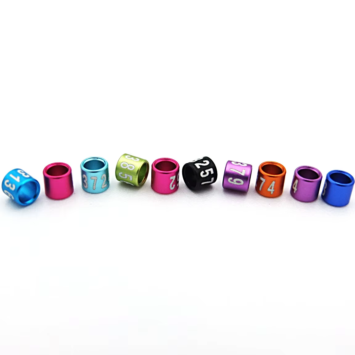 10PC 2.6mm-8.0mm Bandas de Pata para Aves Recién Nacidas - Cerradas | Colores Asortados y Números Únicos Identificativos — imagen 3