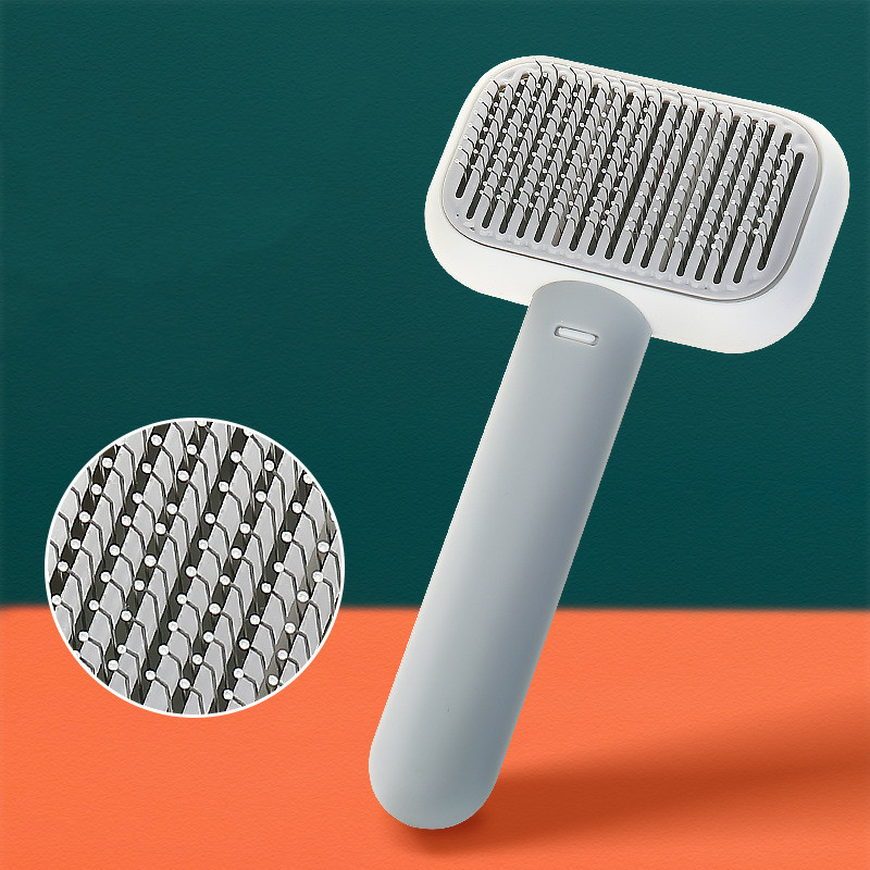 New Pet Cat Dog Hair Brush Hair Massage Comb Open-Knot Brush Grooming Cleaning Tool Stainless Steel Comb — image 7