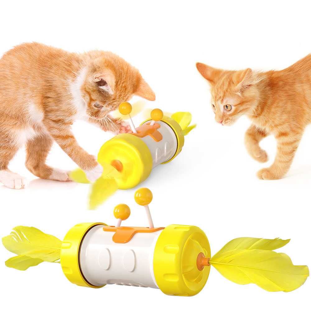 New Funny Cat Stick Cat Toy Tumbler Cat Feather Fighting Cat Ball Pet Supplies — image 1