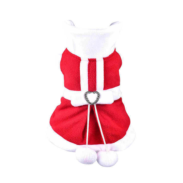 Classic Style Pet Christmas Clothes Bow Knot Shaped Dog Transformation Dress — image 5