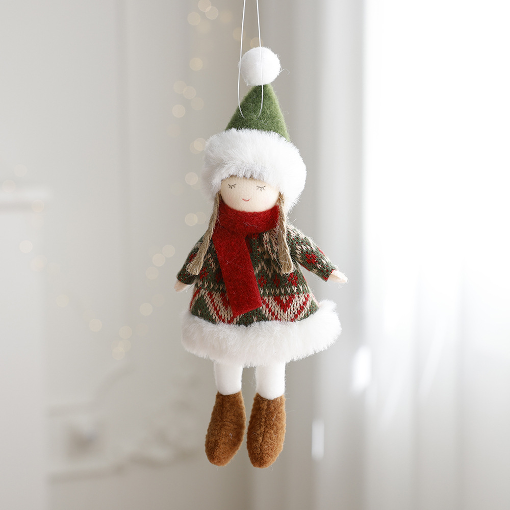 Christmas Decoration Fabric Doll Small Doll Pendant Plush Elk Santa Claus Snowman Christmas Tree Decoration — image 4
