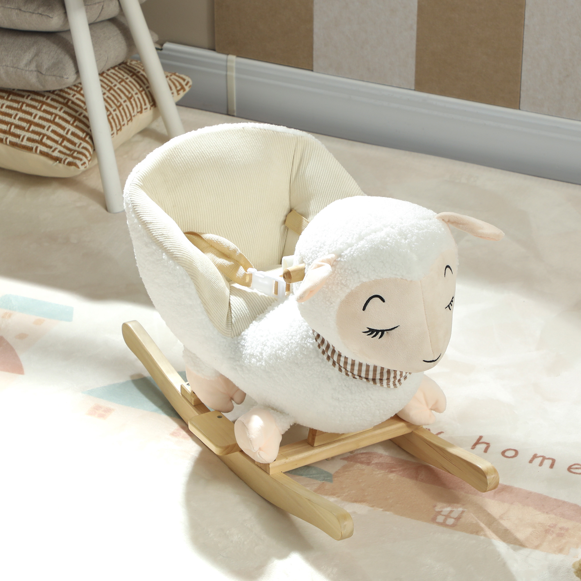 Caballo de Roca para Bebés, Oveja que Canta con Canción de Cuna para Niños de 18-36 Meses, Blanco — imagen 6