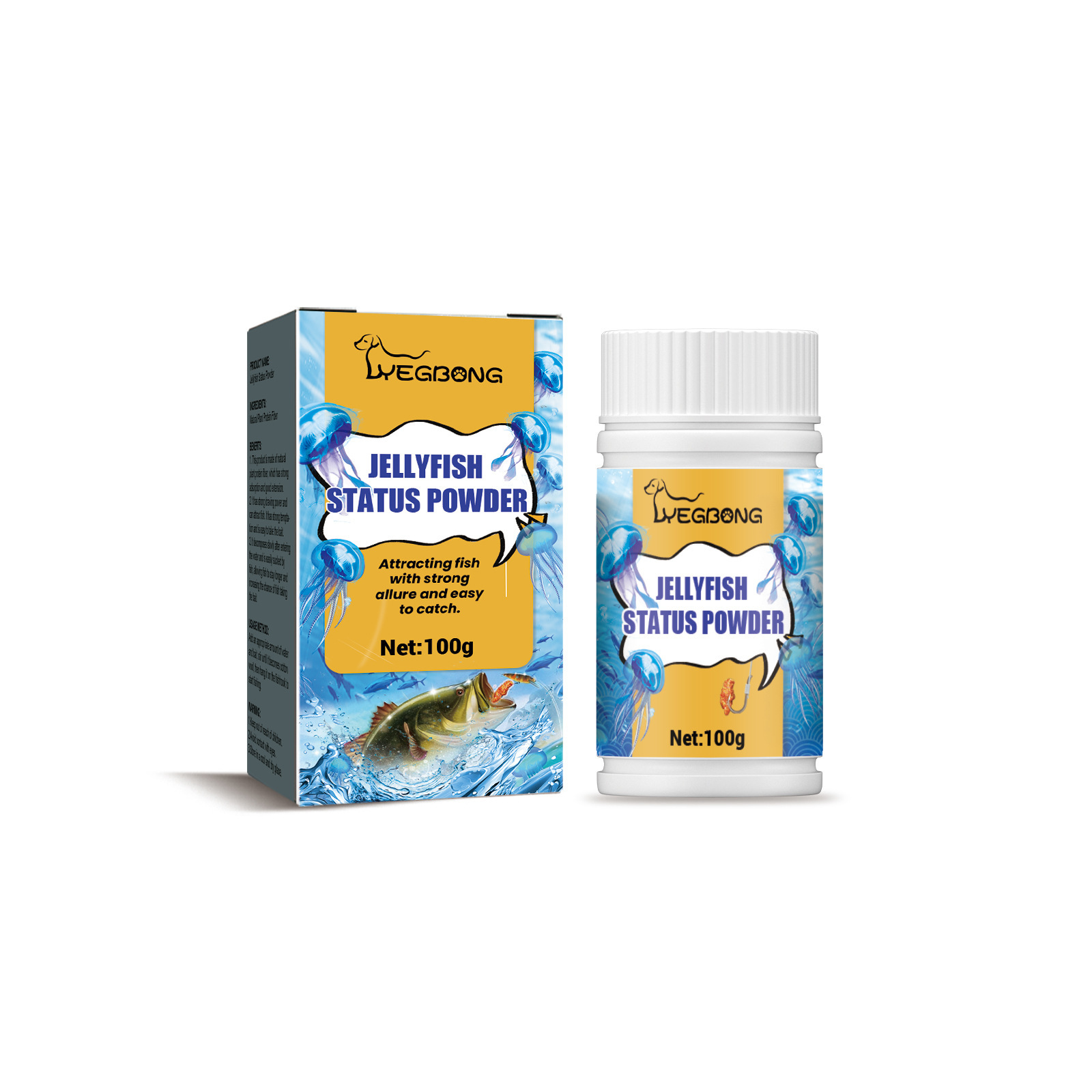 Yegbong Jellyfish Status Powder, Bait For Fishing Wild Fishing Bait Crucian Tilapia Bait — image 2