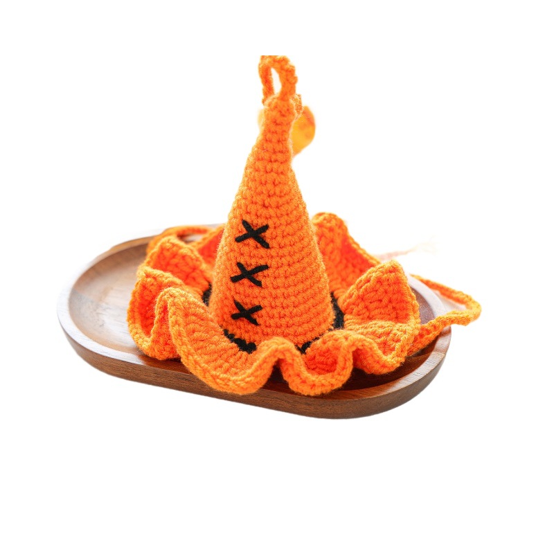 Pet Accessories Knitted Wizard Hat for Dogs and Cats, Cute Halloween Costume Decoration — image 6