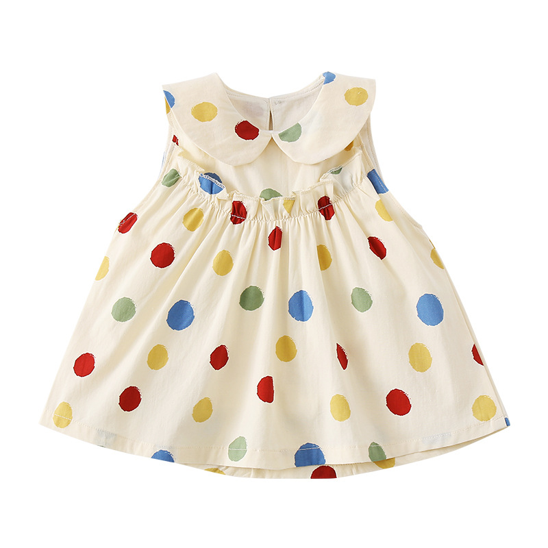 Children's Dot Print Butterfly Backless Dress for Toddler Girls — image 2